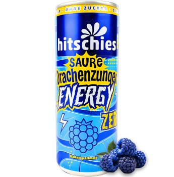 hitschies - Saure Drachenzungen Energy Zero Blau 250ml